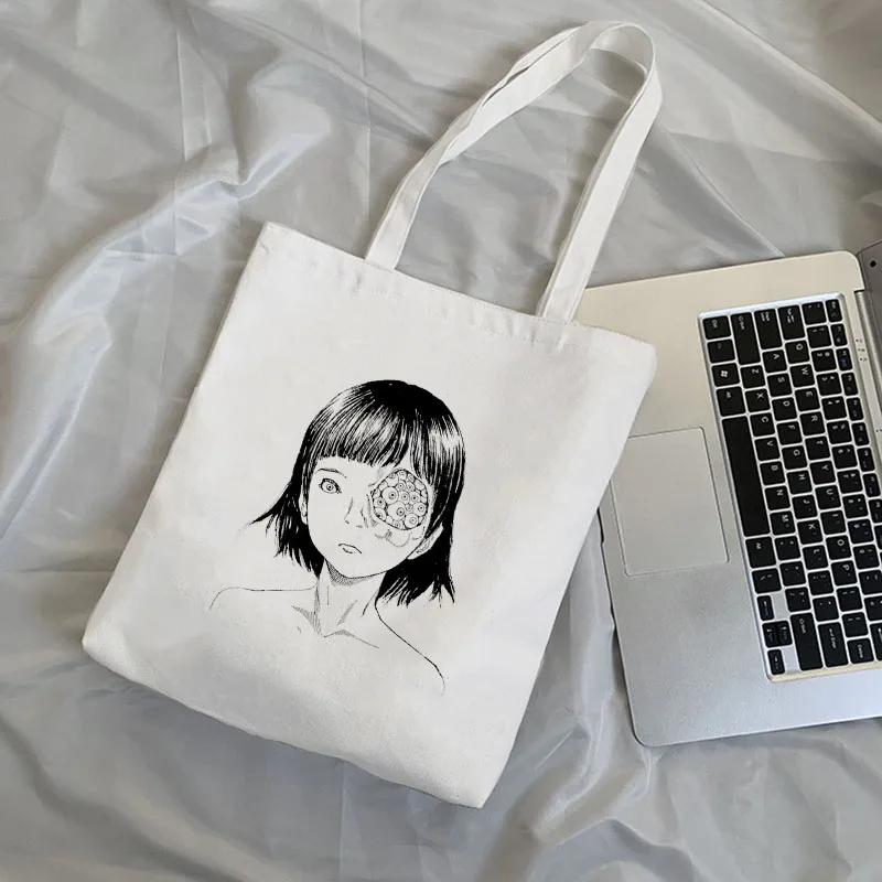 Junji Ito Shopping Bag Tote Anime Big Bags for Women Canvas Shopper Woman Large Women's Designer Handbags Shoulder Tote Bag
Junji Ito Shopping Bag Tote Anime Big Bags for Women Canvas Shopper Woman Large Women's Designer Handbags Shoulder Tote Bag