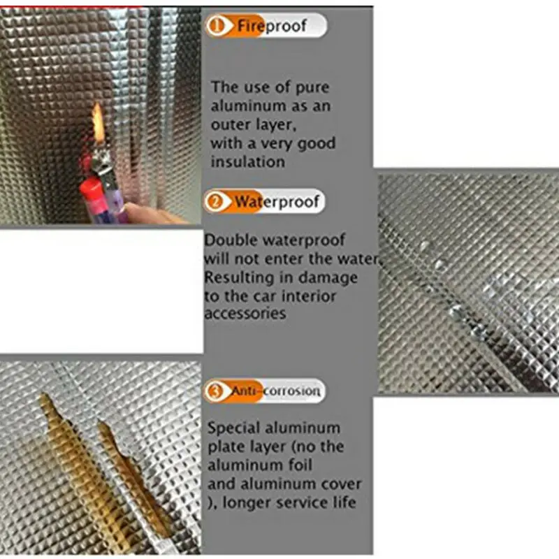 25x50cm 10mm Car Soundproofing Deadening Mat Heat Sound Insulation Cotton Firewall Auto Hood Door Deadener Foam
25x50cm 10mm Car Soundproofing Deadening Mat Heat Sound Insulation Cotton Firewall Auto Hood Door Deadener Foam