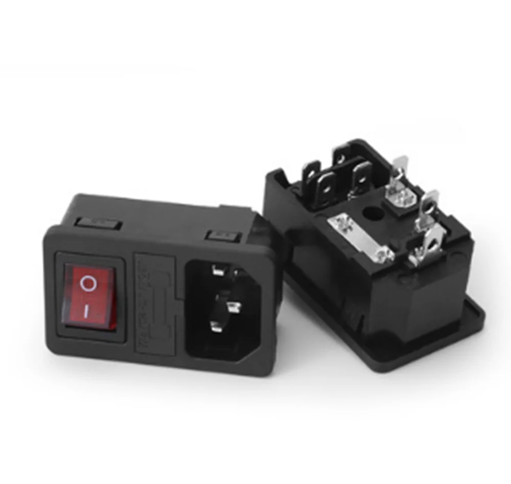 1Pcs 10A 250VAC 3 Pin iec320 C14 inlet connector plug power socket with lamp rocker switch 10A fuse holder socket male connector
1Pcs 10A 250VAC 3 Pin iec320 C14 inlet connector plug power socket with lamp rocker switch 10A fuse holder socket male connector