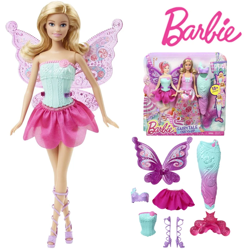

Barbie DHC39 Pop Dreamtopia Prinses Mermaid Fairy Met 3 Fairytale Outfits Feature Mermaid Accessoires Mode Dress Up Pop DHC39