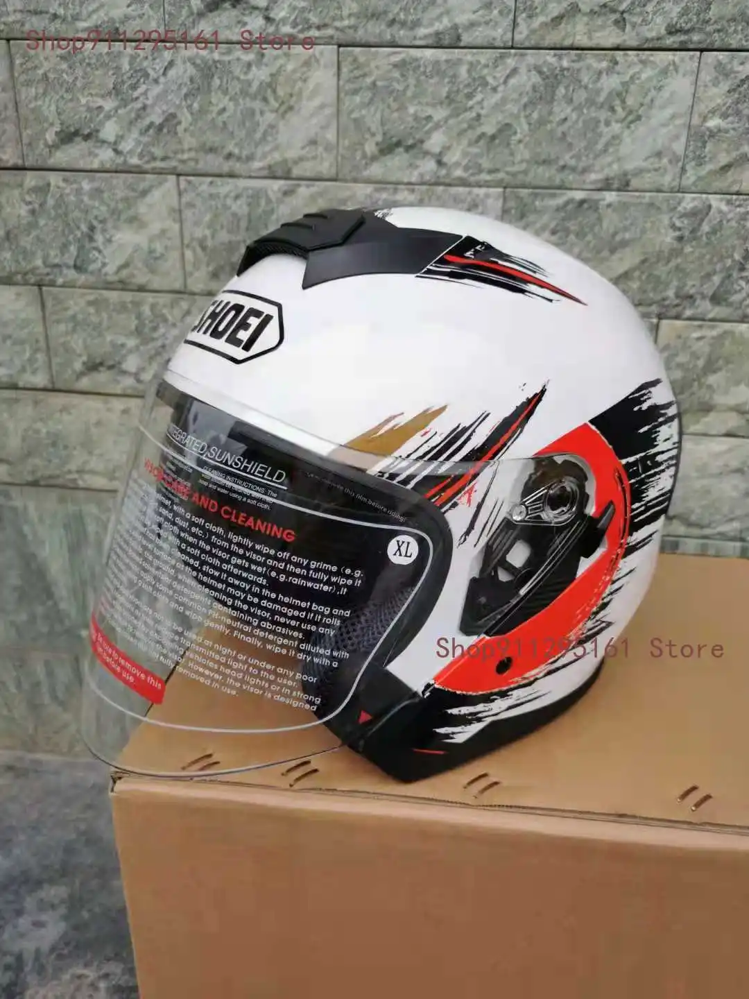 Шлем мотоциклетный с открытым лицом и двойным козырьком, 3/4
Шлем мотоциклетный с открытым лицом и двойным козырьком, 3/4