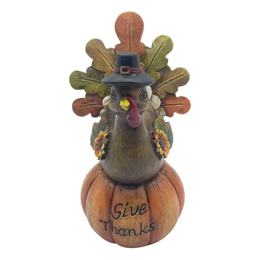 New Turkey On Pumpkin Ornament Garden Yard Statue Resin Turkey Figurine Happy Thanksgiving Gift Holiday Home Decoration
New Turkey On Pumpkin Ornament Garden Yard Statue Resin Turkey Figurine Happy Thanksgiving Gift Holiday Home Decoration