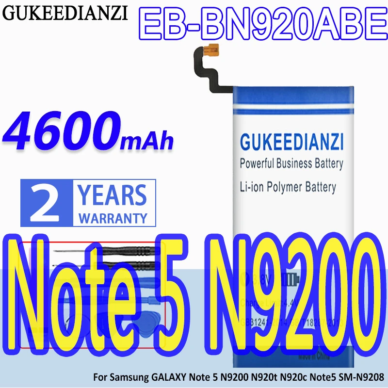 Аккумулятор GUKEEDIANZI высокой емкости EB-BN920ABE 4600 мА · ч для Samsung GALAXY Note 5, N9200, N920t, N920c, Note5 SM-N9208
Аккумулятор GUKEEDIANZI высокой емкости EB-BN920ABE 4600 мА · ч для Samsung GALAXY Note 5, N9200, N920t, N920c, Note5 SM-N9208