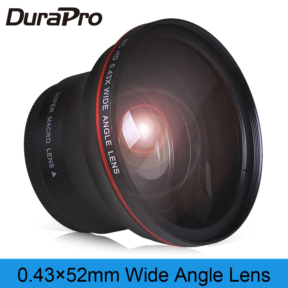 

52mm 0.43x Professional HD Wide Angle Lens (w/Macro Portion) for Nikon D7100 D7000 D5500 D5300 D5200 D5100 D3300 D3200 D3100 D30
