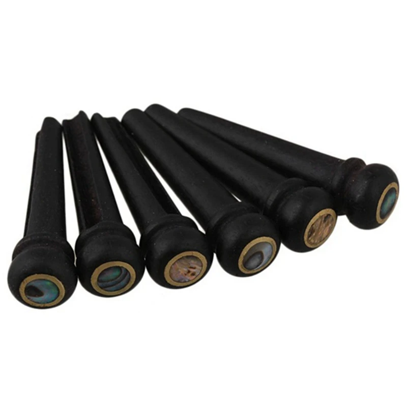 6Pcs Black Ebony Shell Guitar Bridge Bone Pins Set with Green Abalone Dot For Acoustic Guitar Accessories
6Pcs Black Ebony Shell Guitar Bridge Bone Pins Set with Green Abalone Dot For Acoustic Guitar Accessories