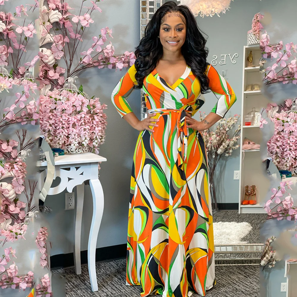 Aesthetic Print Sexy Fit and Flare Dresses Women Deep V Neck Long Sleeve Floor Length Dress Elegant High Waist Big Swing Dress
Aesthetic Print Sexy Fit and Flare Dresses Women Deep V Neck Long Sleeve Floor Length Dress Elegant High Waist Big Swing Dress