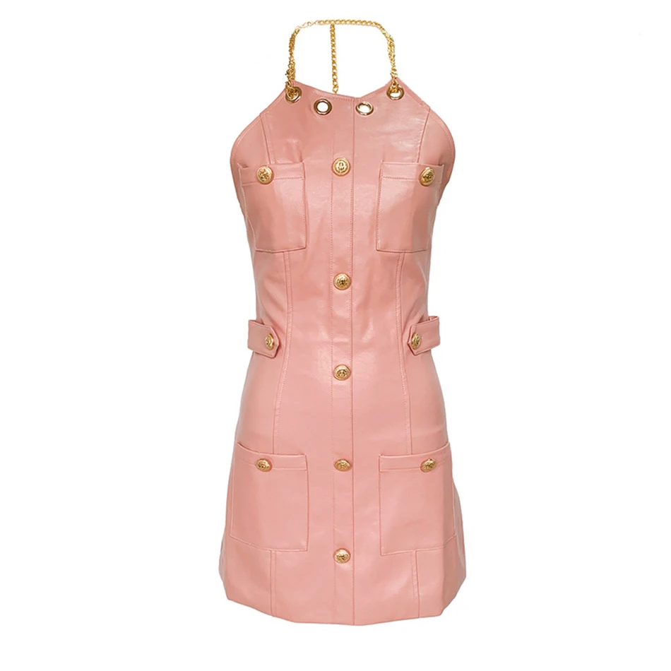Ailigou 2021 New Women'S High-Quality Pink Cape Sleeve Lapel Two-Piece Pu Dress Elegant Dress Button Sexy Celebrity Party Dress 
Ailigou 2021 New Women'S High-Quality Pink Cape Sleeve Lapel Two-Piece Pu Dress Elegant Dress Button Sexy Celebrity Party Dress