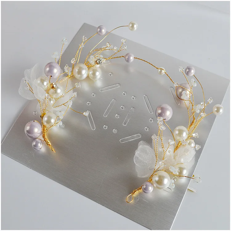 Pearl white crepe hairband princess girls women headbands earring set bride hair wear Wedding hair accessories
Pearl white crepe hairband princess girls women headbands earring set bride hair wear Wedding hair accessories