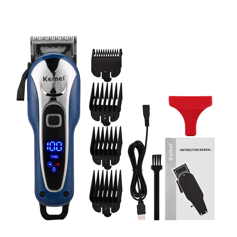 Kemei Rechargeable Hair Clipper Men Barber Professional Electric Hair Trimmer LCD Display Hair Cutting Machine Adults Kids
Kemei Rechargeable Hair Clipper Men Barber Professional Electric Hair Trimmer LCD Display Hair Cutting Machine Adults Kids