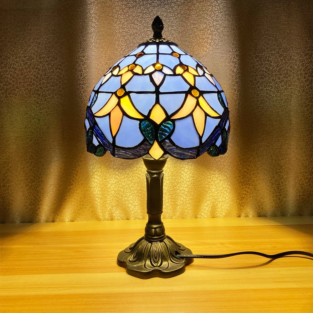 Tiffany Table Lamp Mediterranean Style Vintage Creativity Colorful Glass Cafe Bar Bedside lamp Home Decorative Night Light
Tiffany Table Lamp Mediterranean Style Vintage Creativity Colorful Glass Cafe Bar Bedside lamp Home Decorative Night Light