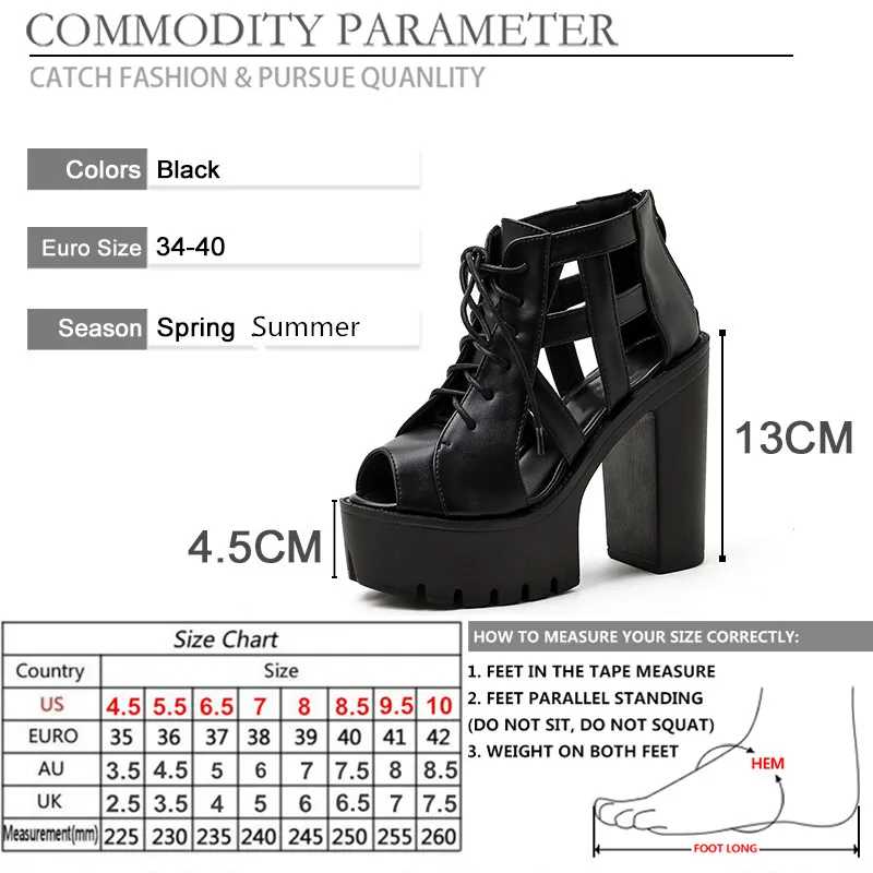 BYQDY Thick Platform Summer Woman Shoes Gothic Sandals Ankle Strap Square Chunky Block High Heels Gladiator Sandals Size 34-40
BYQDY Thick Platform Summer Woman Shoes Gothic Sandals Ankle Strap Square Chunky Block High Heels Gladiator Sandals Size 34-40