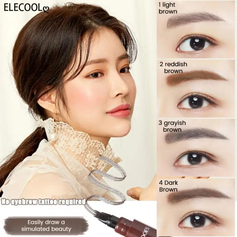 ELECOOL Long Lasting Brown Liquid Eyebrow Pen Waterproof 4 Fork Tip Eyebrow Tattoo Pencil Women Eye Cosmetic Beauty Makeup
ELECOOL Long Lasting Brown Liquid Eyebrow Pen Waterproof 4 Fork Tip Eyebrow Tattoo Pencil Women Eye Cosmetic Beauty Makeup