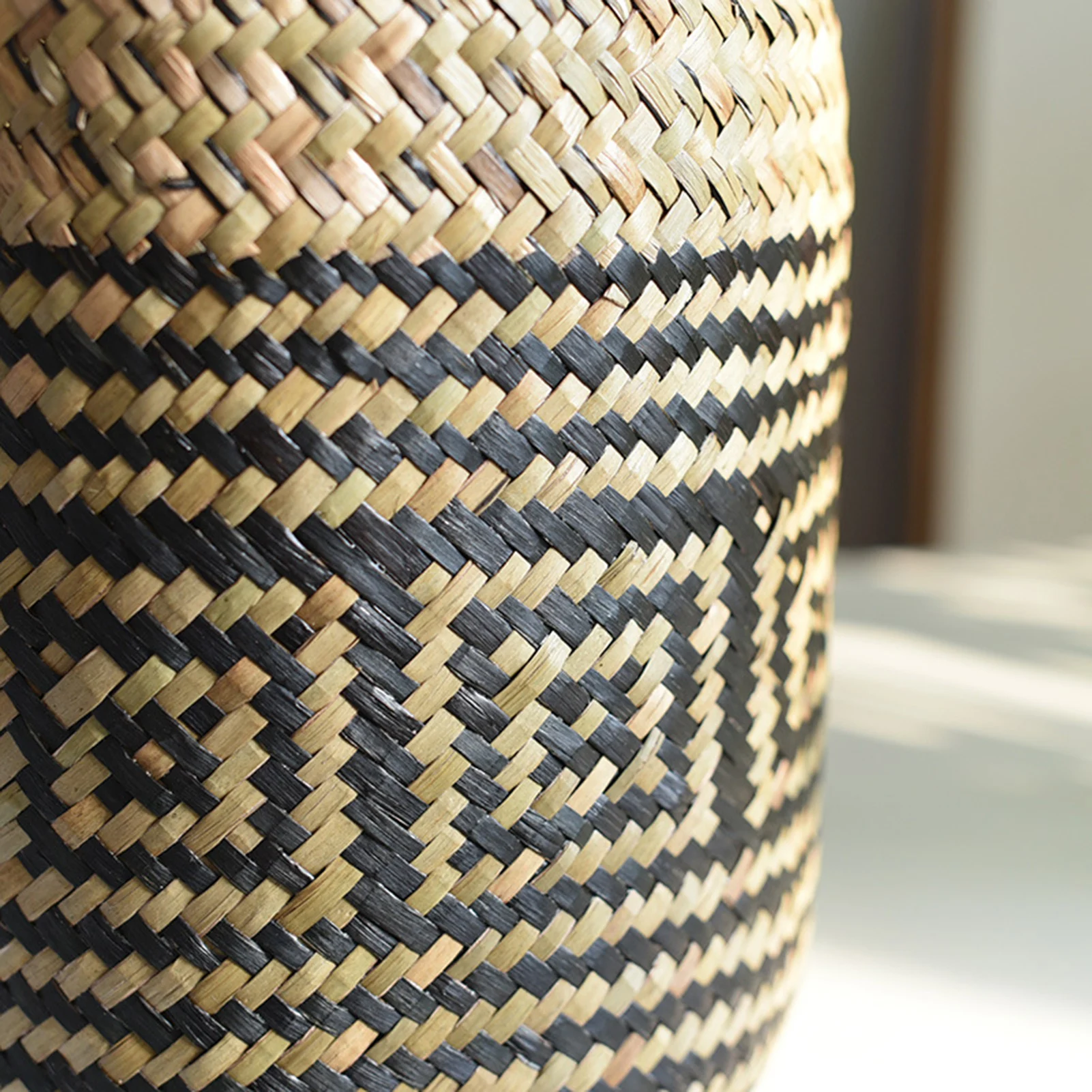 Бамбуковые корзины для хранения ручной работы Лоскутная плетеная корзина из