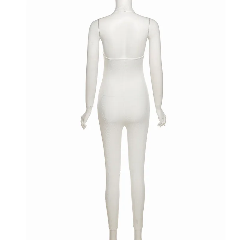 Summer Solid Bodycon Halter Women Long Jumpsuits Skinny Backless Sleeveless Workout Overalls Sportswear Fashion Basic Jumpsuit
Summer Solid Bodycon Halter Women Long Jumpsuits Skinny Backless Sleeveless Workout Overalls Sportswear Fashion Basic Jumpsuit