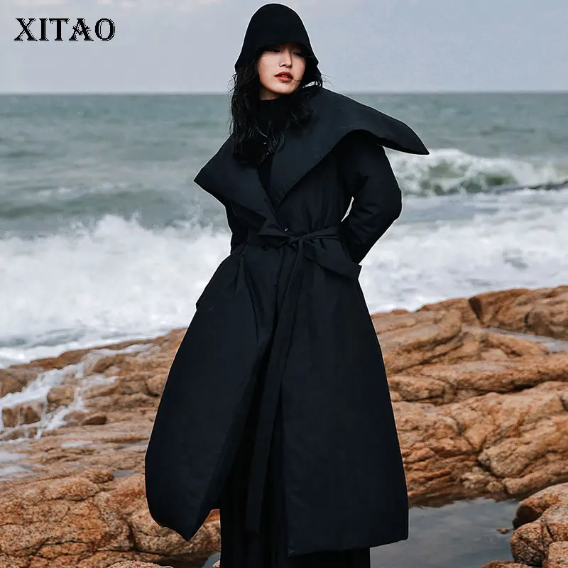 XITAO, черная парка с большим отложным воротником, индивидуальная Мода, большой размер, бандаж для женщин, 2021, зимняя Новинка, сохраняющая тепл...
XITAO, черная парка с большим отложным воротником, индивидуальная Мода, большой размер, бандаж для женщин, 2021, зимняя Новинка, сохраняющая тепл...