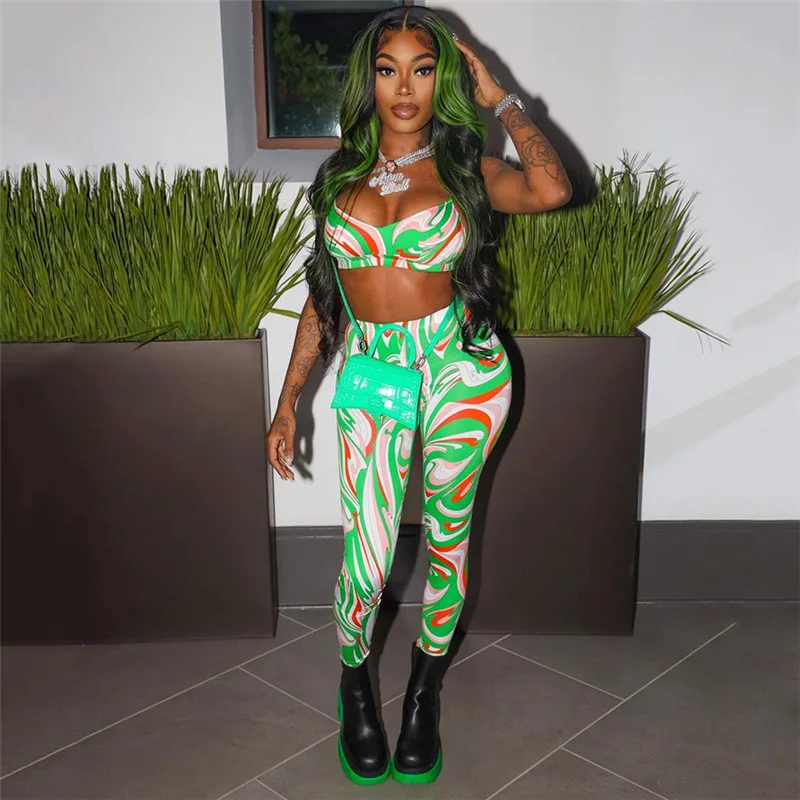 Print Sexy Tanks Bra Top Women Two Piece Set High Waist Slim Pants Matching Outfit Female Sports Fitness Running Y2K Streetwear
Print Sexy Tanks Bra Top Women Two Piece Set High Waist Slim Pants Matching Outfit Female Sports Fitness Running Y2K Streetwear