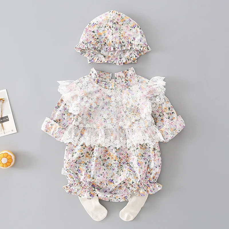 Fashion Baby Girl Jumpsuit Spring Autumn Newborn Baby Girl Clothes Princess Lace Floral Long Sleeve Romper+Hat 2Pcs Suit 0-18M
Fashion Baby Girl Jumpsuit Spring Autumn Newborn Baby Girl Clothes Princess Lace Floral Long Sleeve Romper+Hat 2Pcs Suit 0-18M