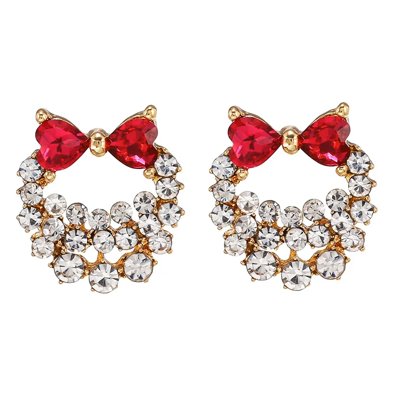 Lovely Red Bow Inlaid Zircon Women Stud Earrings Wedding Anniversary Temperament Earring Party Jewelry
Lovely Red Bow Inlaid Zircon Women Stud Earrings Wedding Anniversary Temperament Earring Party Jewelry