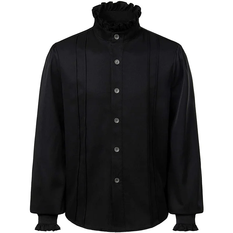 SYUHGFA Mens Pirate Shirt Vampire Renaissance Victorian Steampunk Gothic Ruffled Medieval Shirts Costume Clothing Chemise Male
SYUHGFA Mens Pirate Shirt Vampire Renaissance Victorian Steampunk Gothic Ruffled Medieval Shirts Costume Clothing Chemise Male