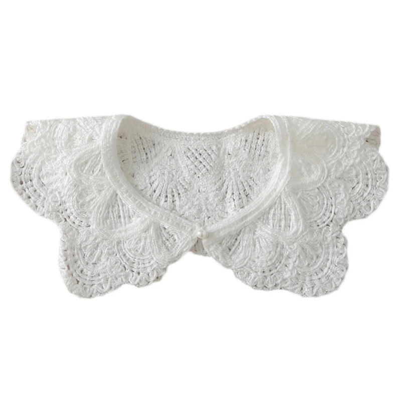 Korean Style Women Crochet Knitted Fake Collar Shawl Wrap Embroidery Floral Half Shirt Necklace Faux Pearl Button Lace Mini D0LF
Korean Style Women Crochet Knitted Fake Collar Shawl Wrap Embroidery Floral Half Shirt Necklace Faux Pearl Button Lace Mini D0LF
