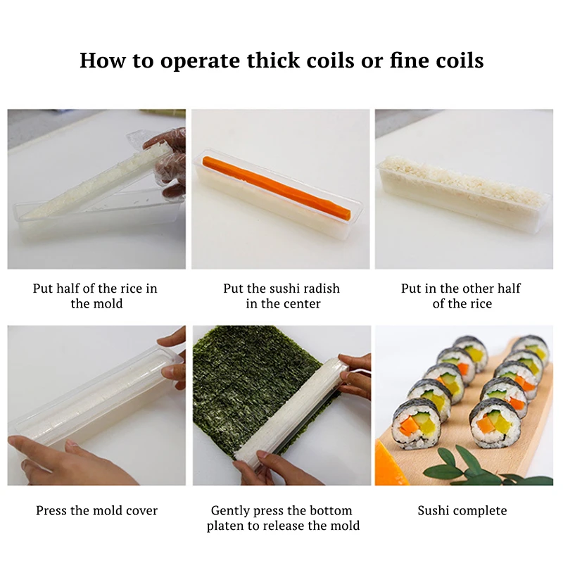 Japanese DIY Rice Ball Rolls Sushi Mold Maker Nonstick Press Bento Tool Sushi Making Tools Kitchen Bento Accessories
Japanese DIY Rice Ball Rolls Sushi Mold Maker Nonstick Press Bento Tool Sushi Making Tools Kitchen Bento Accessories