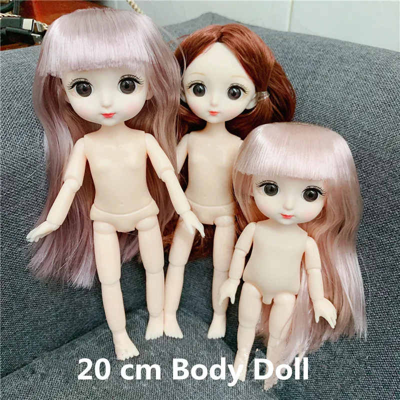 BJD Doll 20 cm Body Princess Doll with 13 Joint Movable 3D Eyes 1/6 Nude Fashion Dress Up DIY Play House Girl Toy Childrens Gift
BJD Doll 20 cm Body Princess Doll with 13 Joint Movable 3D Eyes 1/6 Nude Fashion Dress Up DIY Play House Girl Toy Childrens Gift