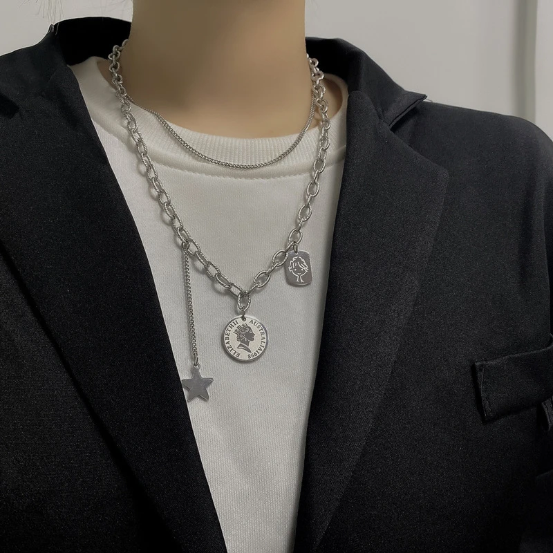 POTCET Unisex Stainless Steel Star Cartoon Character Titanium Steel Necklace Pendant Geometric Fashion Hip Hop Party Jewelry
POTCET Unisex Stainless Steel Star Cartoon Character Titanium Steel Necklace Pendant Geometric Fashion Hip Hop Party Jewelry