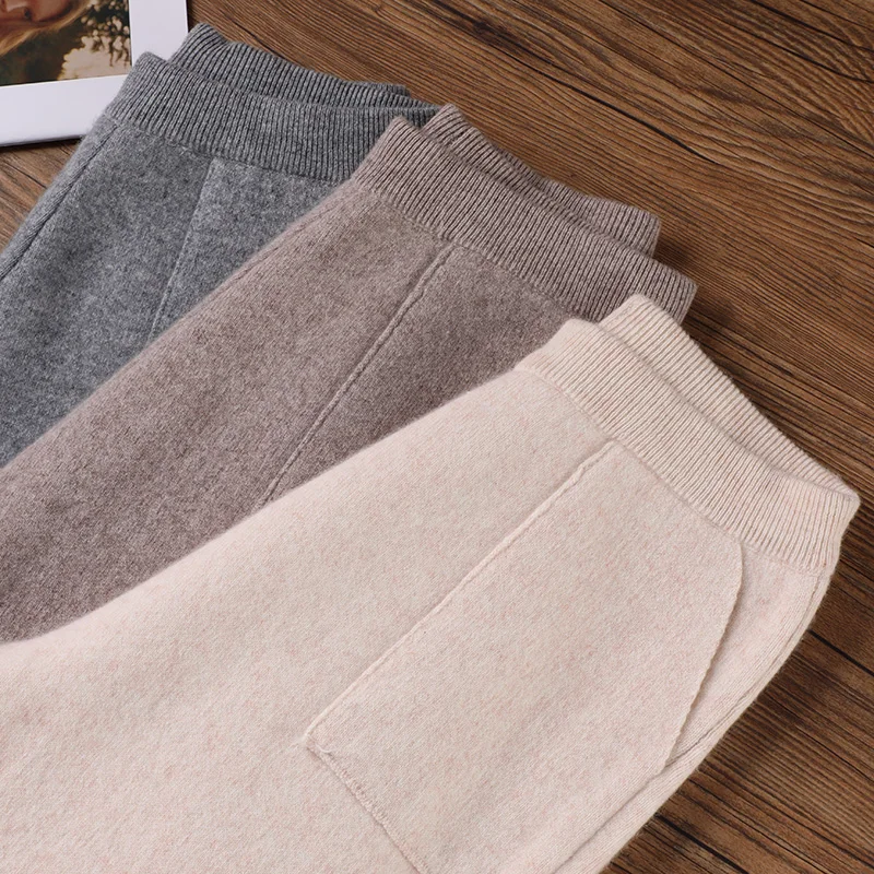 Women Pants 2021 New Autumn and Winter Soft Comfortable High-Waist 100% Cashmere Knitted Pants Female Elastic Thicken Pant
Women Pants 2021 New Autumn and Winter Soft Comfortable High-Waist 100% Cashmere Knitted Pants Female Elastic Thicken Pant