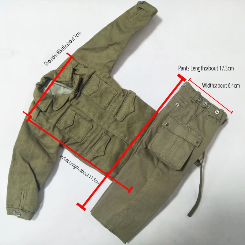1/6 Scale WWII Soldier Combat Uniform Suit US Male M35 Helmet Paratroopers Clothes General combat Pants Ranger Boots f12 Figure
1/6 Scale WWII Soldier Combat Uniform Suit US Male M35 Helmet Paratroopers Clothes General combat Pants Ranger Boots f12 Figure