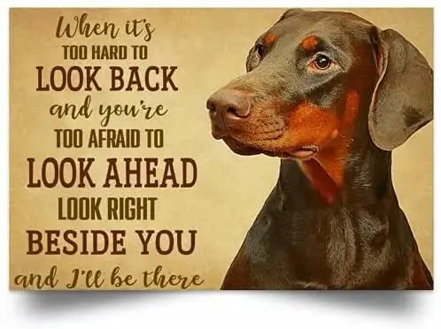 Doberman Metal Tin Sign-When It'S Hard To Look Back, Vintage Tin Sign Is Suitable For Home Kitchen Club Bedroom Bar Coffee Shop
Doberman Metal Tin Sign-When It'S Hard To Look Back, Vintage Tin Sign Is Suitable For Home Kitchen Club Bedroom Bar Coffee Shop