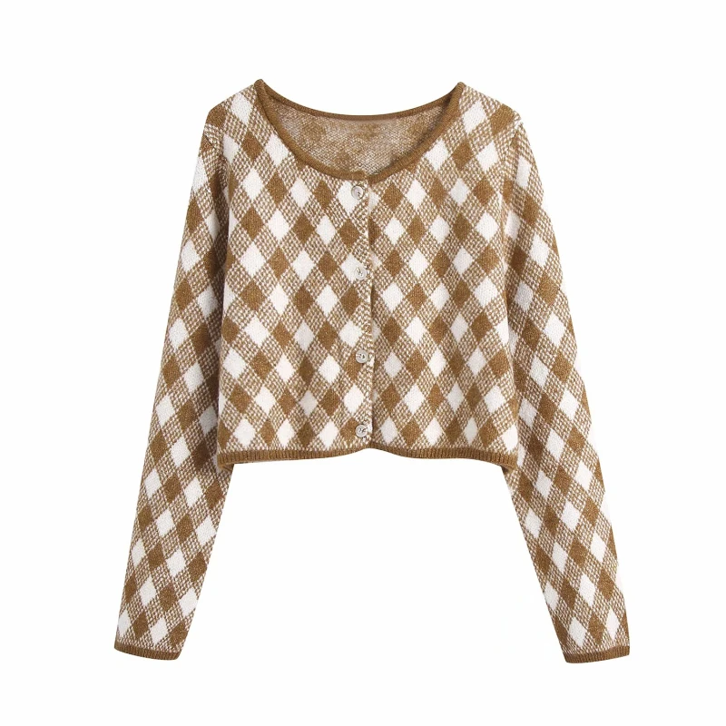 Vogue Vintage Woman Argyle Sweater Coat Pop Fashion Ladies Autumn Oversized Knitted Jacket Female Chic Soft Outerwear
Vogue Vintage Woman Argyle Sweater Coat Pop Fashion Ladies Autumn Oversized Knitted Jacket Female Chic Soft Outerwear