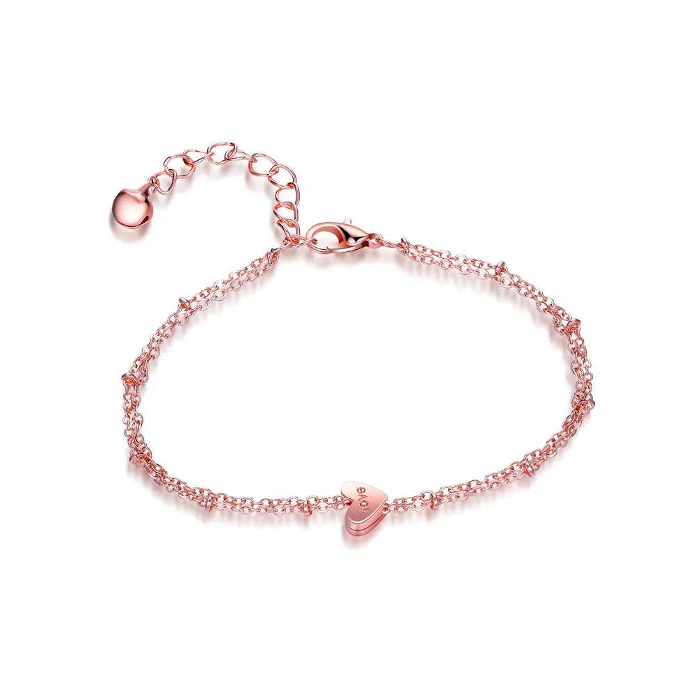 High Quality 925 Sterling Silver Rose Gold Love Heart Multi-Storey Foot Chain Bracelet 25CM Women Party Charm Jewelry Gifts
High Quality 925 Sterling Silver Rose Gold Love Heart Multi-Storey Foot Chain Bracelet 25CM Women Party Charm Jewelry Gifts