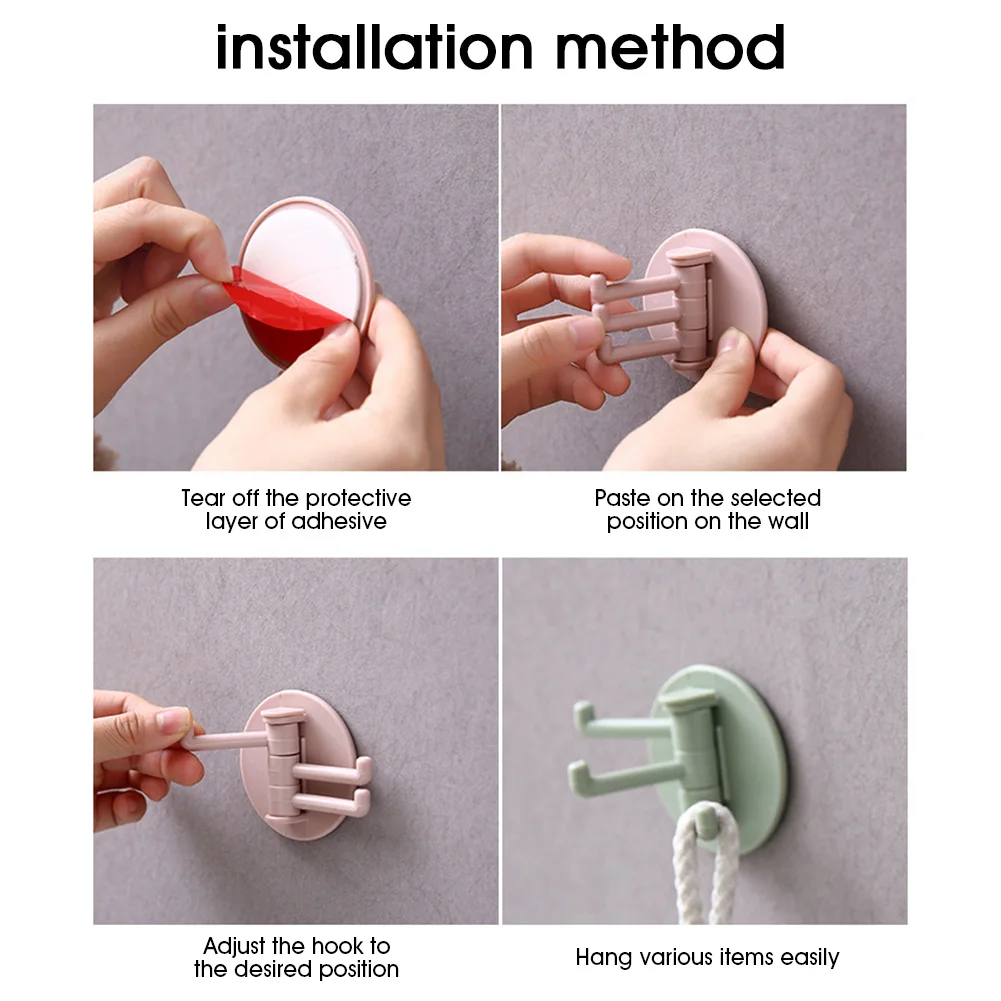 Swivel Wall Hook with 3 Foldable Arms Self-Adhesive Coat Hook for Kitchen Bathroom Bedroom
Swivel Wall Hook with 3 Foldable Arms Self-Adhesive Coat Hook for Kitchen Bathroom Bedroom