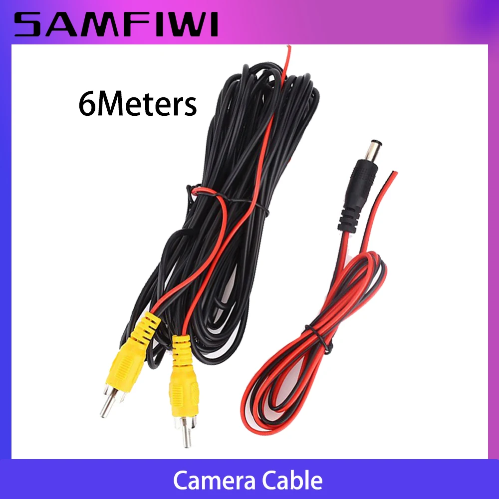 RCA 6m Video Cable For Car Rear View Camera Universal 6 Meters Wire For Connecting Reverse Camera With Car Multimedia Monitor
RCA 6m Video Cable For Car Rear View Camera Universal 6 Meters Wire For Connecting Reverse Camera With Car Multimedia Monitor