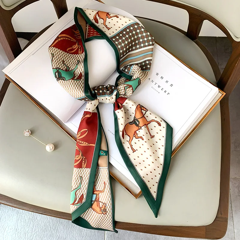 Tangodano carriage narrow strip emulation silk scarves female decoration Angle scarf covering hair ribbon ribbon tied the scarf
Tangodano carriage narrow strip emulation silk scarves female decoration Angle scarf covering hair ribbon ribbon tied the scarf