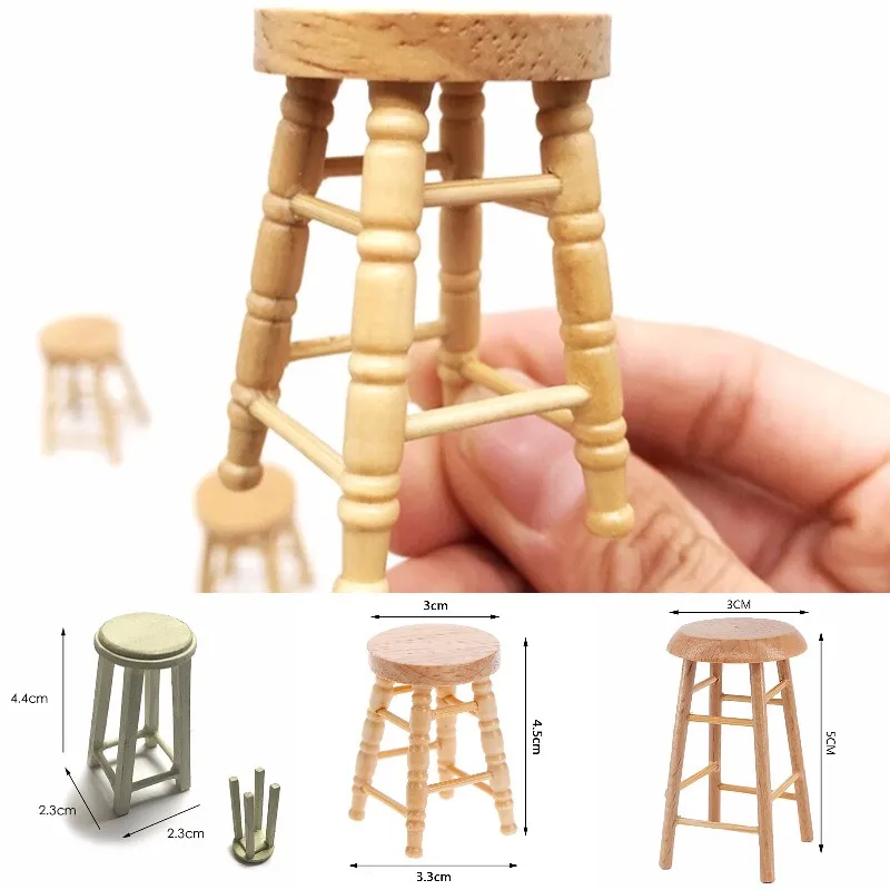 1/12 Dollhouse Miniature Accessories Mini Wooden Stool Simulation Chair Furniture Model Toy for Doll House Decoration
1/12 Dollhouse Miniature Accessories Mini Wooden Stool Simulation Chair Furniture Model Toy for Doll House Decoration