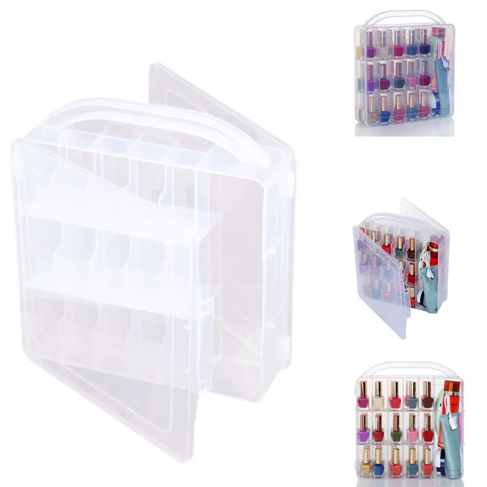Grids nail Double layer Transparent Acrylic Nail Polish Rack Varnish Display Stand Holder Box Lipstick Make Up Tool Storag Case
Grids nail Double layer Transparent Acrylic Nail Polish Rack Varnish Display Stand Holder Box Lipstick Make Up Tool Storag Case