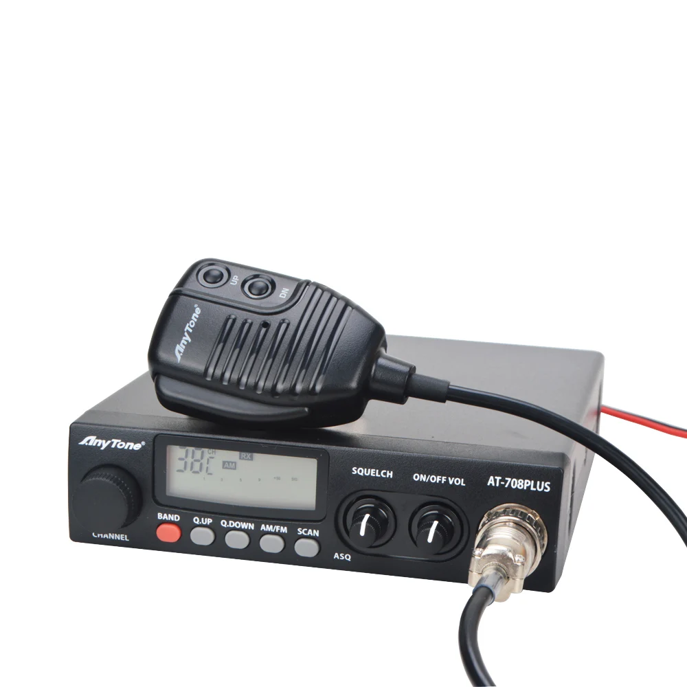 CB Radio cb Talkie Walkie Mobile Transceiver Anytone AT-708Plus 8W 24 265-29 655 МГц 480AM-480FM 27 мобильный трансивер |