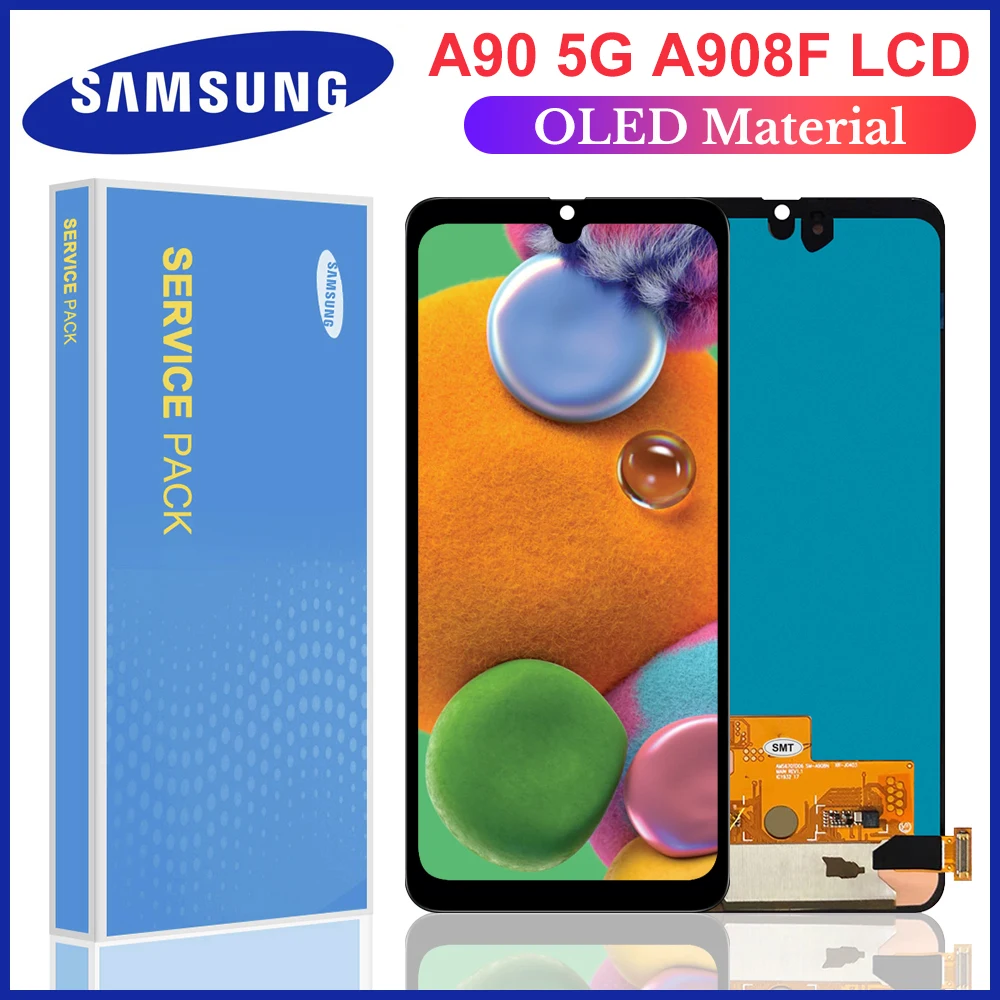 Новинка 100%, ЖК-дисплей AMOLED A908F для Samsung Galaxy A90 5G A908, ЖК-дисплей с сенсорным экраном и дигитайзером в сборе, замена 
Новинка 100%, ЖК-дисплей AMOLED A908F для Samsung Galaxy A90 5G A908, ЖК-дисплей с сенсорным экраном и дигитайзером в сборе, замена
