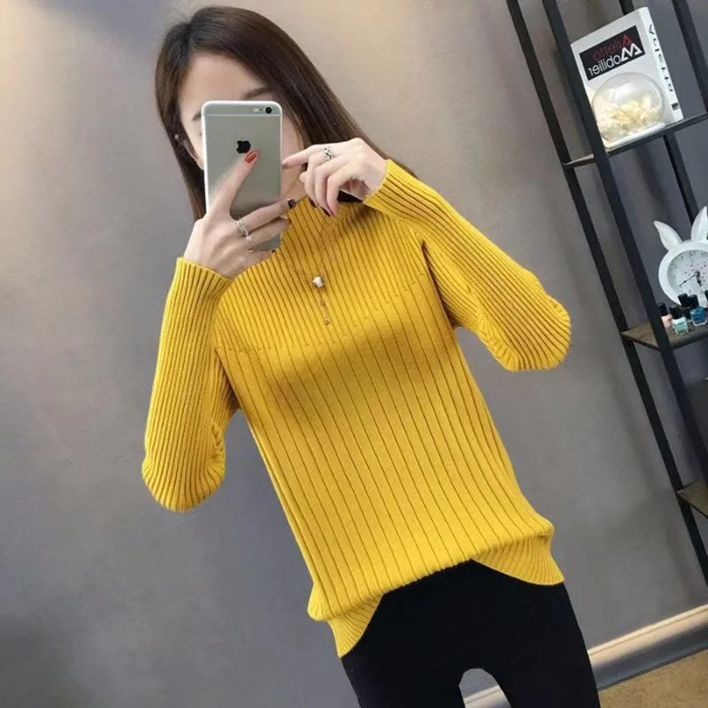 Zoki Fashion Women Turtleneck Pullover Sweater Solid Autumn Long Sleeve Knit Top Thick Warm Slim Fit Ladies Jumper Blouse 2021
Zoki Fashion Women Turtleneck Pullover Sweater Solid Autumn Long Sleeve Knit Top Thick Warm Slim Fit Ladies Jumper Blouse 2021