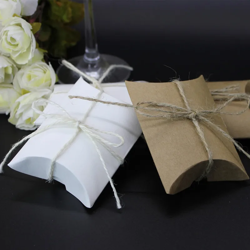 Фото Крафт бумага подушка коробки для конфет коробка свадебной вечеринки любимый(Aliexpress на русском)
