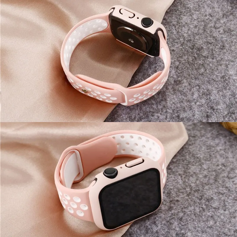 Стекло + чехол + ремешок для Apple Watch band 44 мм 40 мм 38 мм 42 мм 44 мм силиконовый ремешок для смарт-часов спортивный браслет iWatch 3 4 5 6 se
Стекло + чехол + ремешок для Apple Watch band 44 мм 40 мм 38 мм 42 мм 44 мм силиконовый ремешок для смарт-часов спортивный браслет iWatch 3 4 5 6 se