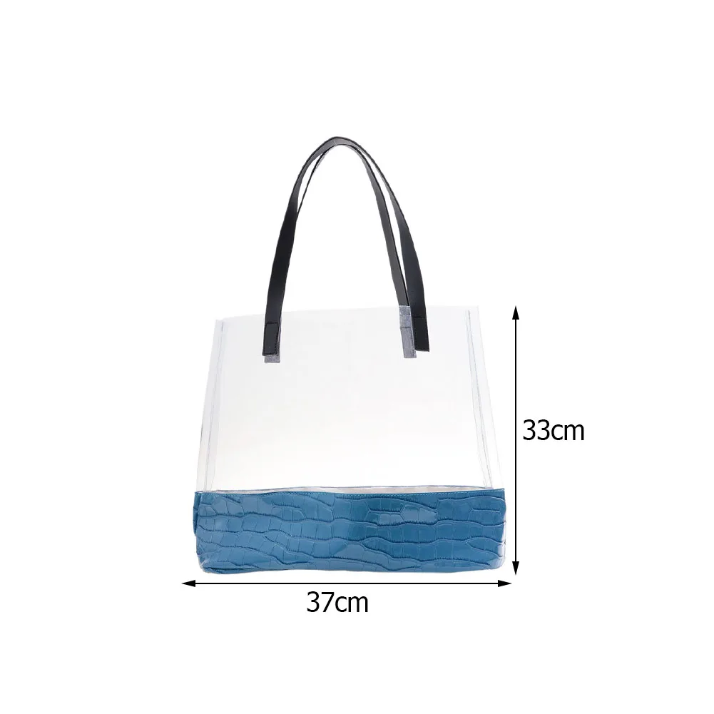 Women Fashion PU Leather PVC Patchwork Transparent Stone Pattern Shoulder Shopping Bag Casual Ladies Large Capacity Tote Handbag
Women Fashion PU Leather PVC Patchwork Transparent Stone Pattern Shoulder Shopping Bag Casual Ladies Large Capacity Tote Handbag