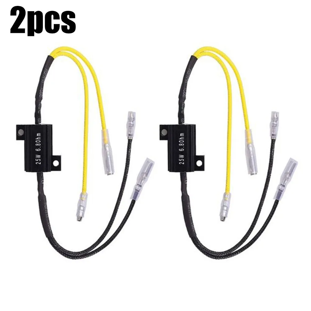 2Pcs Motorcycle Turn Signal Light Decoder 25W 6.8 Ohm LED Lamp Load Resistor Emergency Lights Repair
2Pcs Motorcycle Turn Signal Light Decoder 25W 6.8 Ohm LED Lamp Load Resistor Emergency Lights Repair