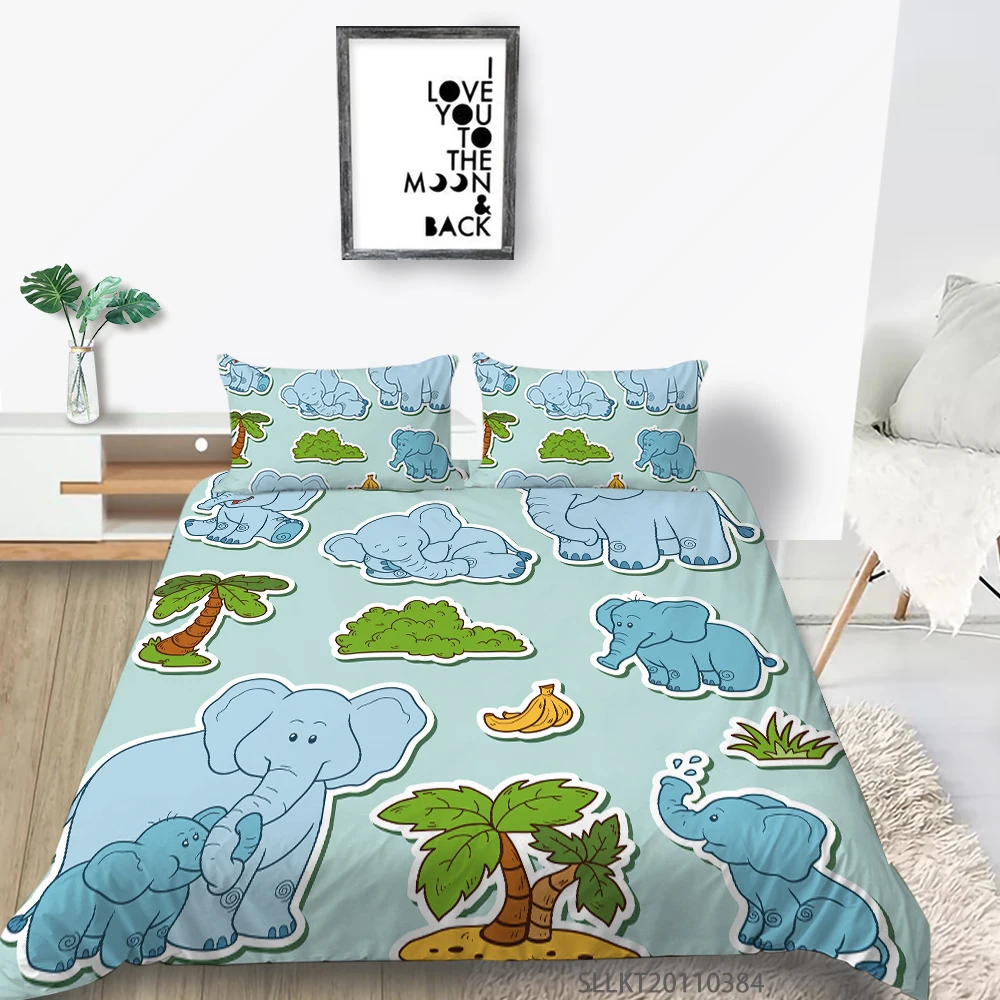 Sunshine Bedding Set 3D Elephant Print King Size Duvet Cover Set Modern Home Bed Set Bedroom Decoration For Kids Children
Sunshine Bedding Set 3D Elephant Print King Size Duvet Cover Set Modern Home Bed Set Bedroom Decoration For Kids Children