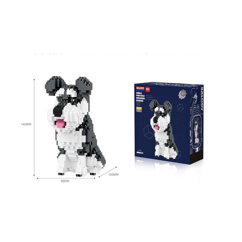 Cartoon Standard Schnauzer Dog 3D DIY Mini Building Block Micro Diamond Brick Children Gift Toy
Cartoon Standard Schnauzer Dog 3D DIY Mini Building Block Micro Diamond Brick Children Gift Toy