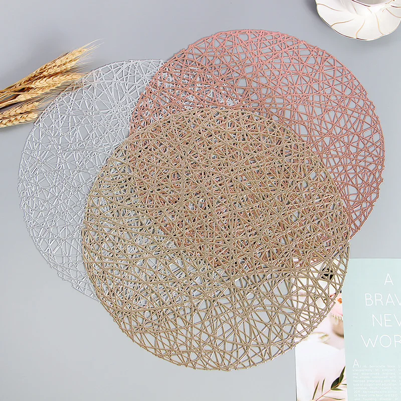 4PCS Placemat PVC Bronzing Placemat, Heat Insulation Table Mat, Hotel Restaurant Placemat
4PCS Placemat PVC Bronzing Placemat, Heat Insulation Table Mat, Hotel Restaurant Placemat