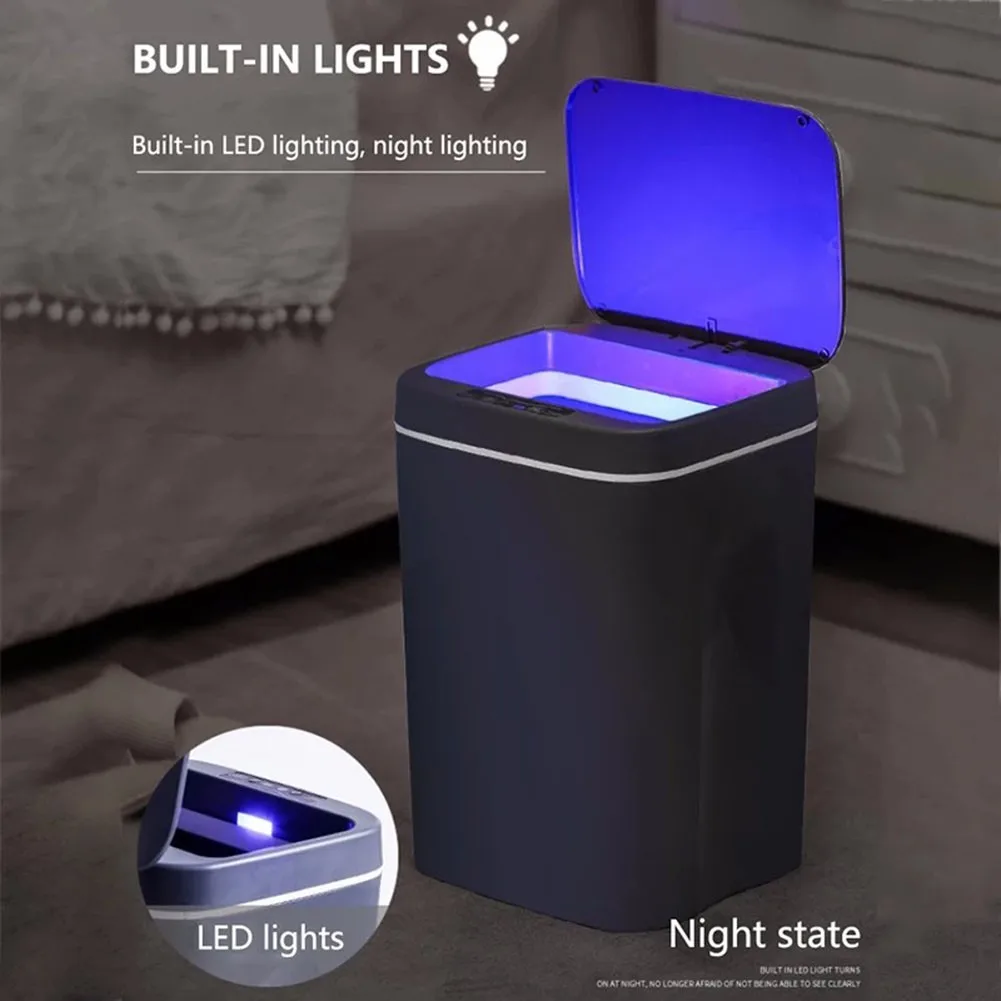 Trash Can Automatic Touchless Big Volume Smart Sensor Dustbin Garbage With LED Infrared Touch Trash Bin Paper Basket
Trash Can Automatic Touchless Big Volume Smart Sensor Dustbin Garbage With LED Infrared Touch Trash Bin Paper Basket