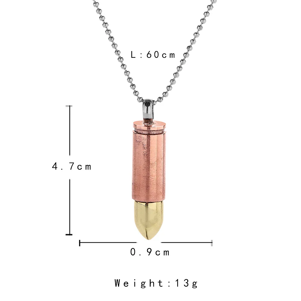 Gothic Hip Hop Punk Military Army Bullet Pendant Ashes Urn Necklace Keepsake Pendant Can Be Opened Bullet Necklace for Men Male
Gothic Hip Hop Punk Military Army Bullet Pendant Ashes Urn Necklace Keepsake Pendant Can Be Opened Bullet Necklace for Men Male