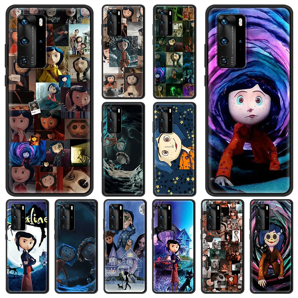 Чехол для телефона Coraline and the magic door из фильма Huawei P30 Pro P20 P40 Lite E P Smart Z Y6 Y7 2019 мягкий